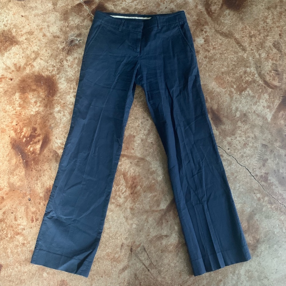 Tory Burch Straight Leg Pants - Navy - 0